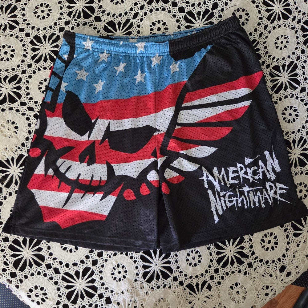 Chalk Line Black Cody Rhodes WWE  Shorts Swim trunks 3XL Skull‎
